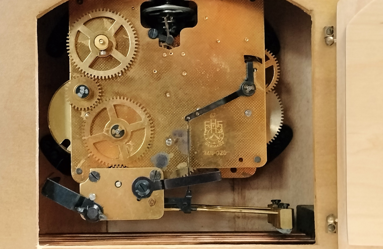 ​1950's Hermle Chiming Mantle Clock