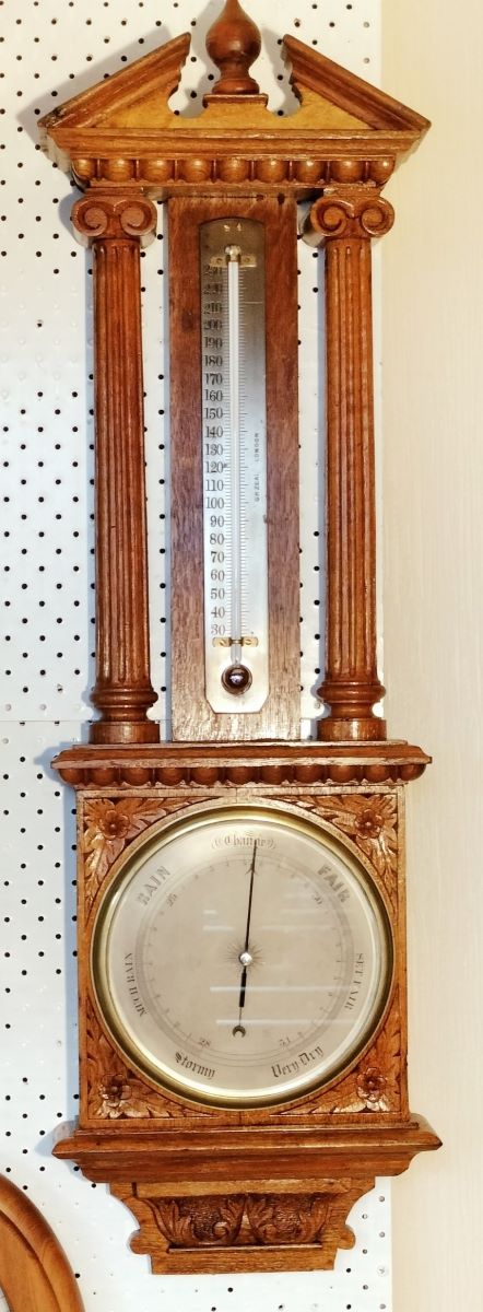 Antique Oak Barometer