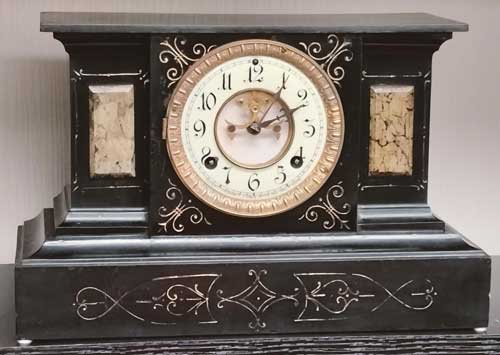 Black Steel Ansonia with Exposed Escapement
