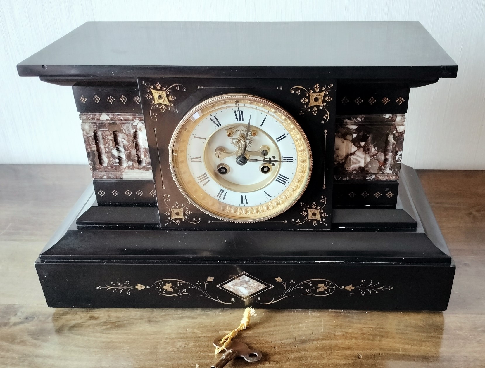 Marble French Mantle Clock 1880