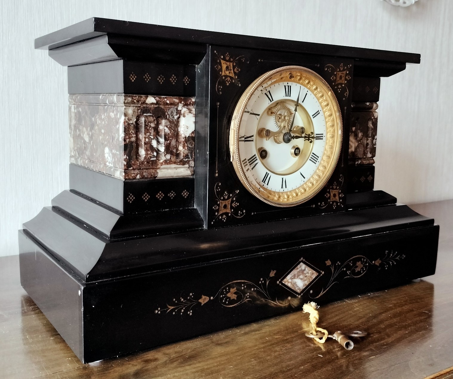 Marble French Mantle Clock 1880